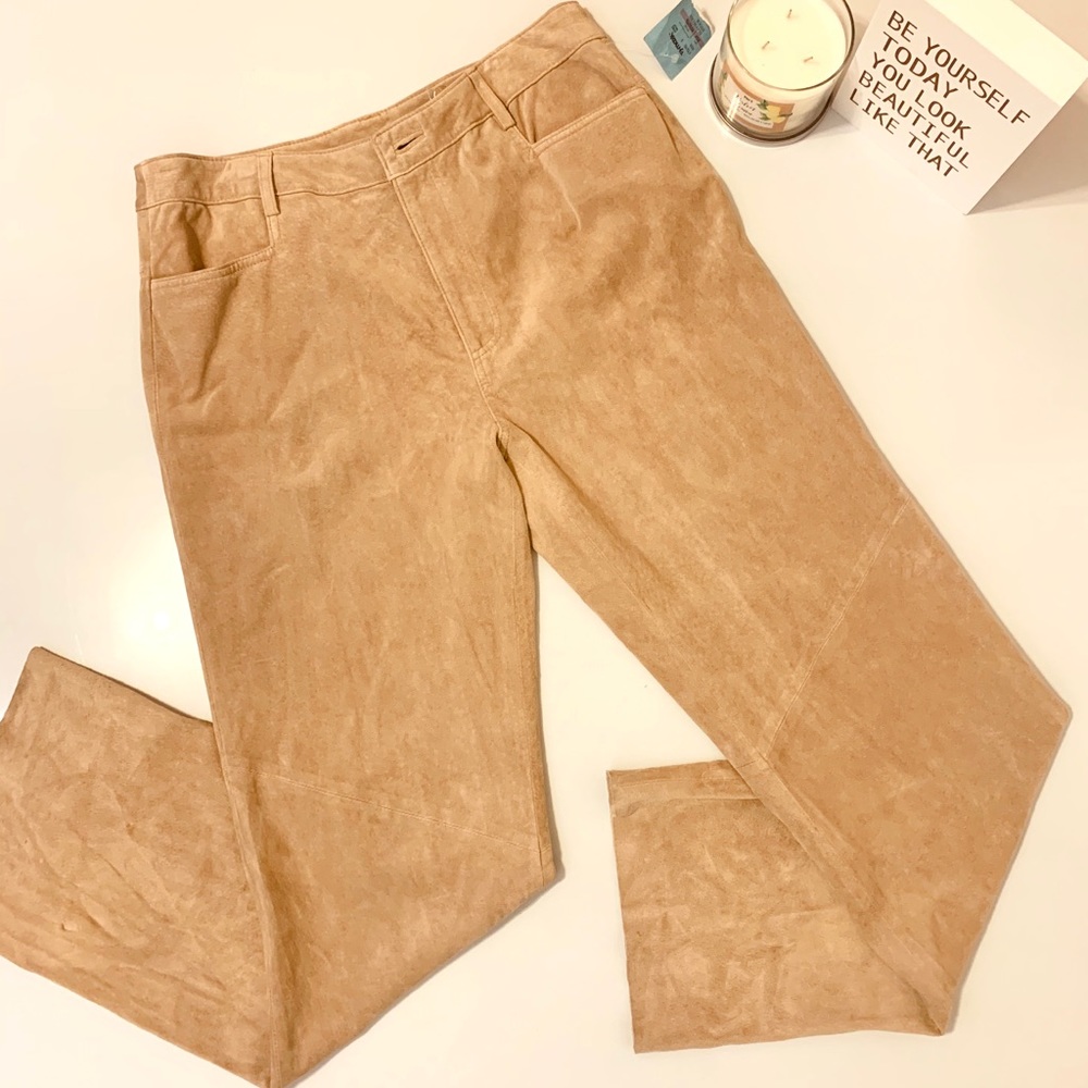 SOLD Bloomingdales tan leather pants